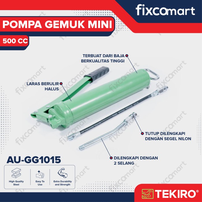 Jual Ready Tekiro Hand Grease Gun / Pompa Gemuk Tangan 500cc Shopee