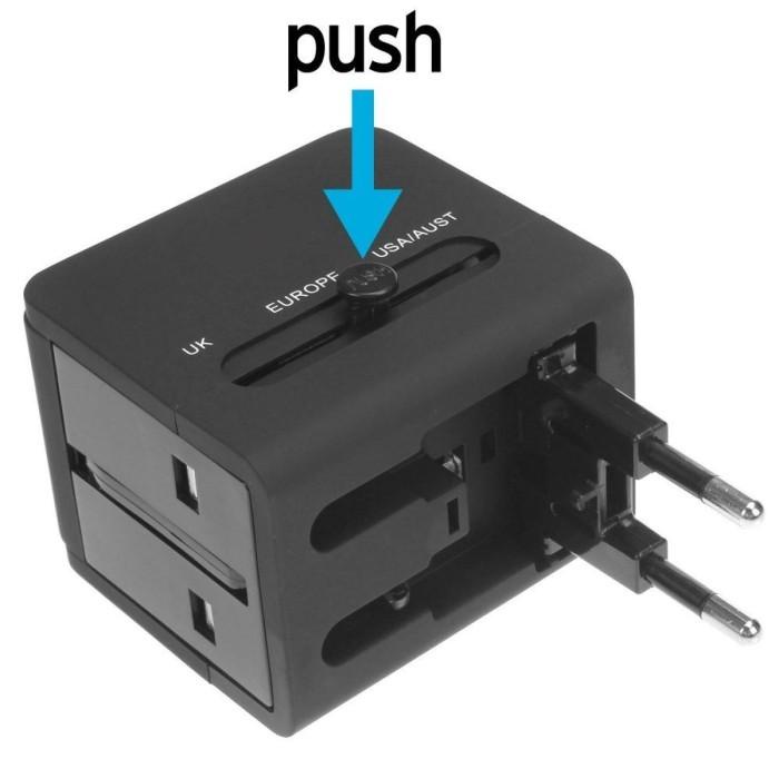 Jual Universal Travel Adaptor Usb Charger Adapter Colokan Au Uk Us ...