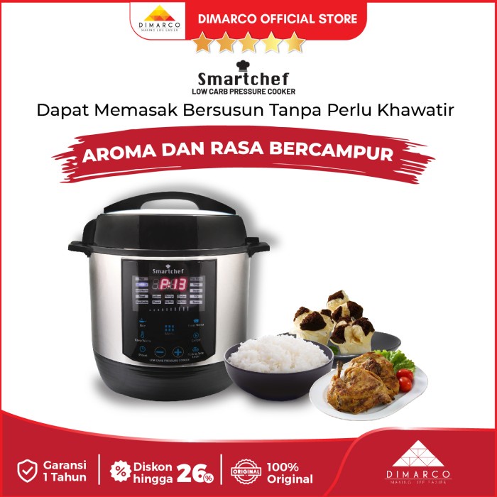 Jual Rice cooker Presto listrik SMART CHEF masak nasi rendah gula