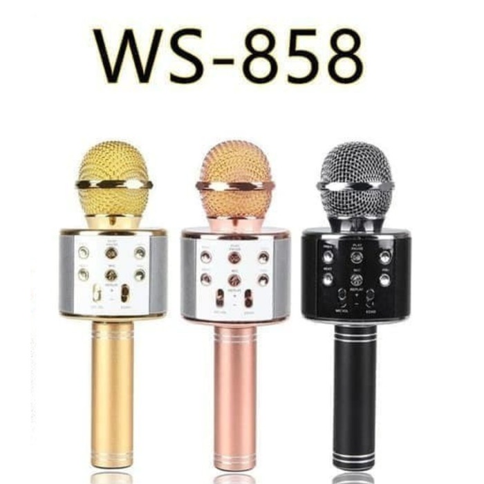 Jual Mic Bluetooth WS858 Portable Bluetooth Wireless Mic Smulee
