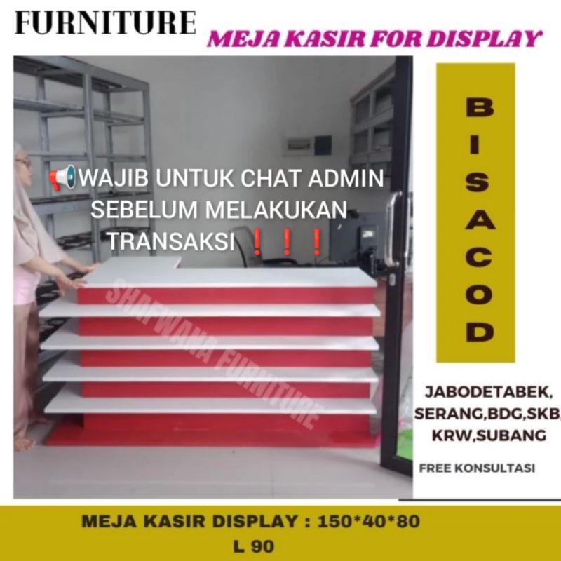 Jual meja display toko / meja kasir toko /meja minimarket | Shopee