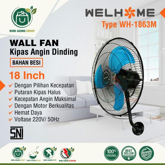 Jual Kipas Angin Dinding Tornado Besi 18 Inch Wall Fan 18 Welhome Besar Shopee Indonesia 1281