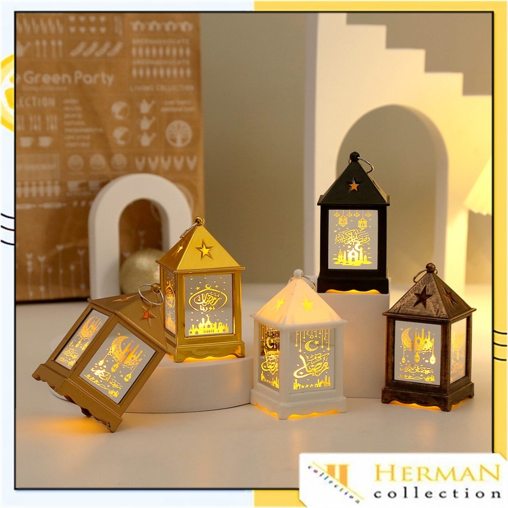 Jual HC Lampu Lentera Bentuk Rumah Lampu Malam Dekorasi Lebaran Muslim