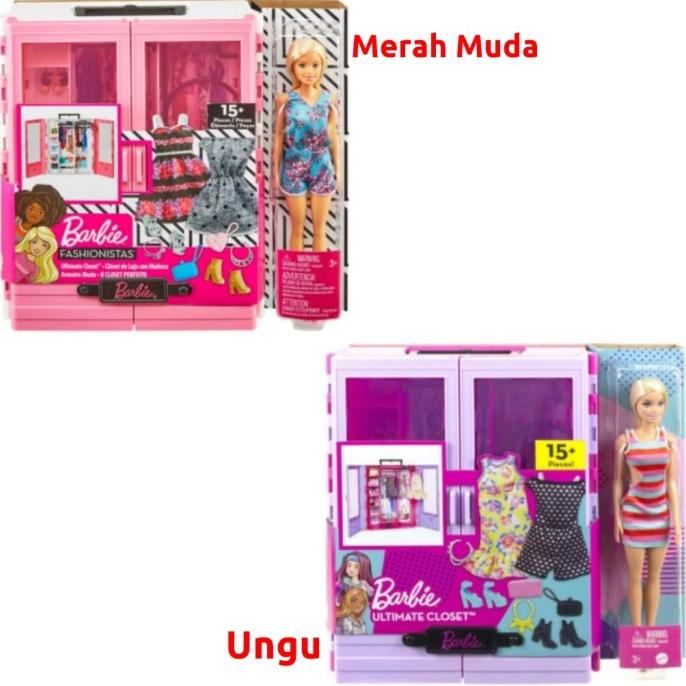 Jual Lemari Baju Gift Set Boneka Barbie Mattel Fashionistas Ultimate Closet Shopee Indonesia