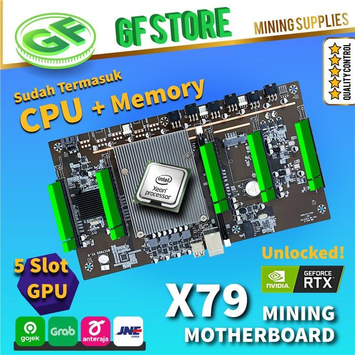 Jual MINING MOTHERBOARD X79 RISERLESS 5 GPU FOR RTX 3060 LHR UNLOCKED