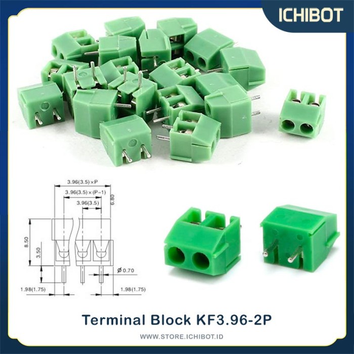 Jual Terminal Block KF3.96-2P 2P 2 Pin Terminal Block Connector ...