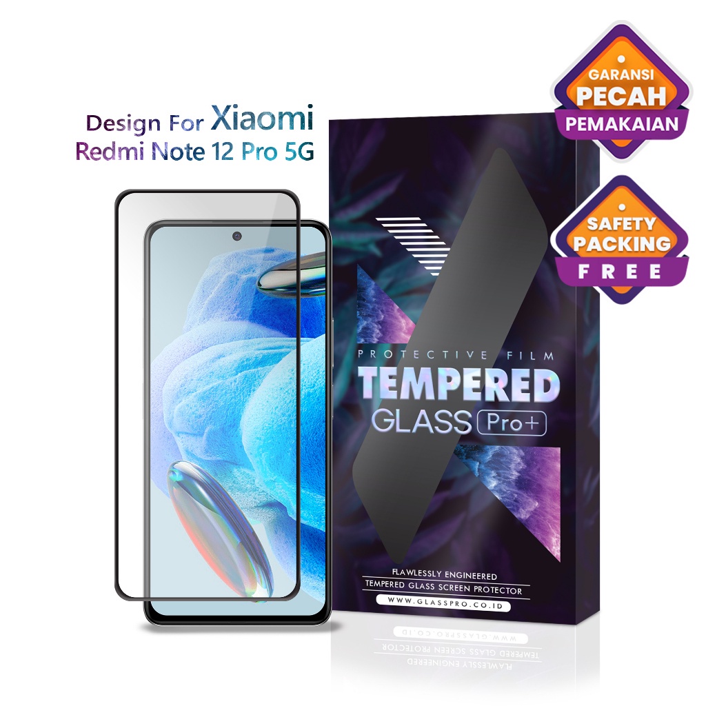 Jual Tempered Glass Xiaomi Redmi Note 12 Pro 5G Full Cover - Premium ...
