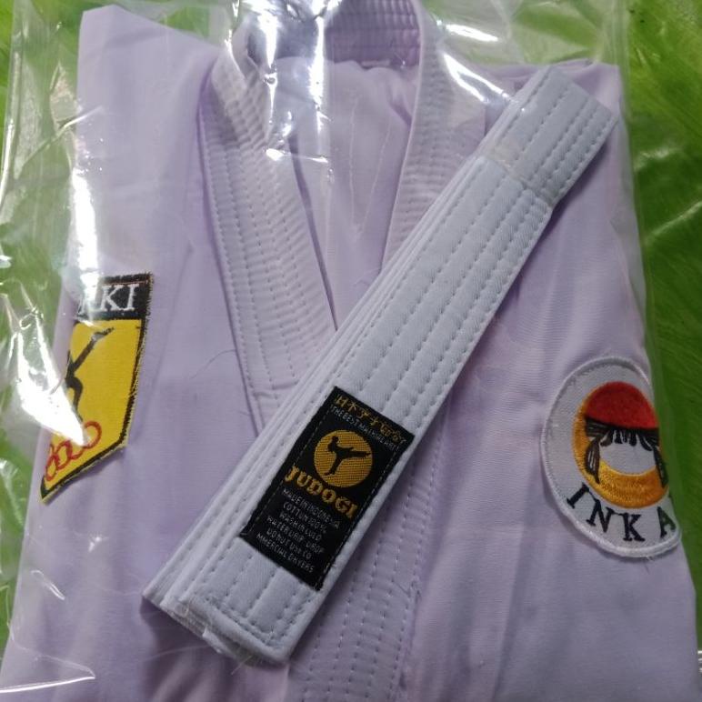 Jual Ready baju karate ukuran anak anak satu setel sudah logo forki dan ...
