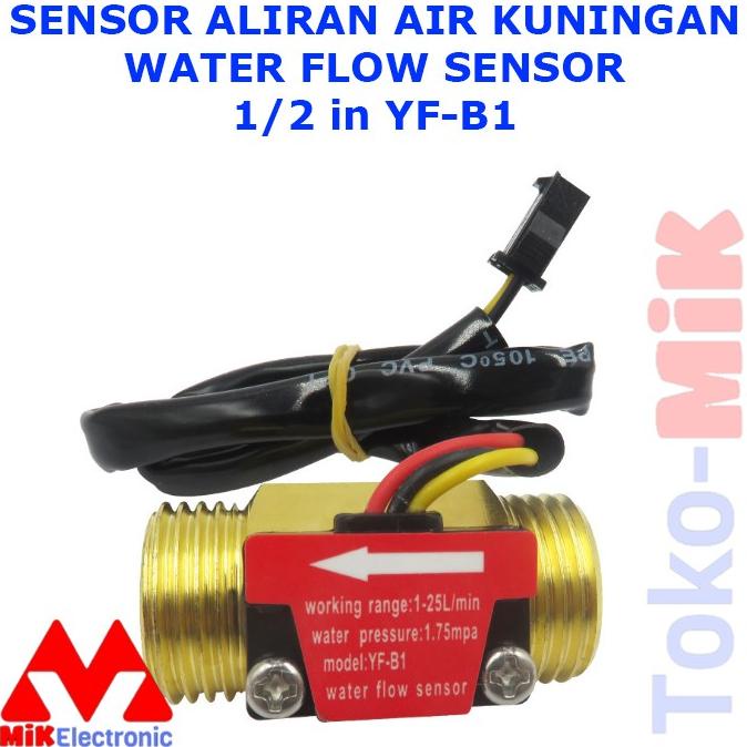 Jual Sensor Aliran Air Kuningan Brass Water Flow Sensor In Yf B Shopee Indonesia