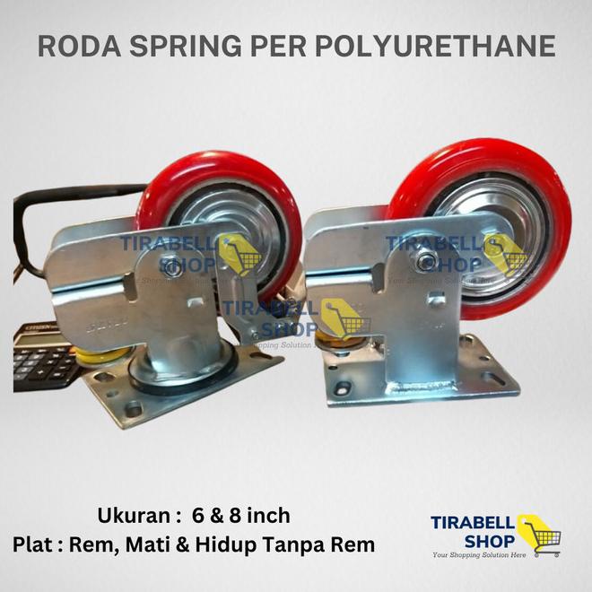 Jual Roda Per Spring Heavy Duty Trolley Pagar Gerobak 8 Inch Putar ...