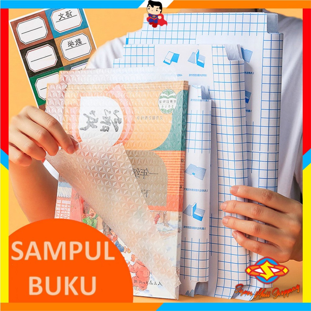 Jual SMS Stiker Sampul Buku Isi 10 Lembar Self-Adhesive Book Cover