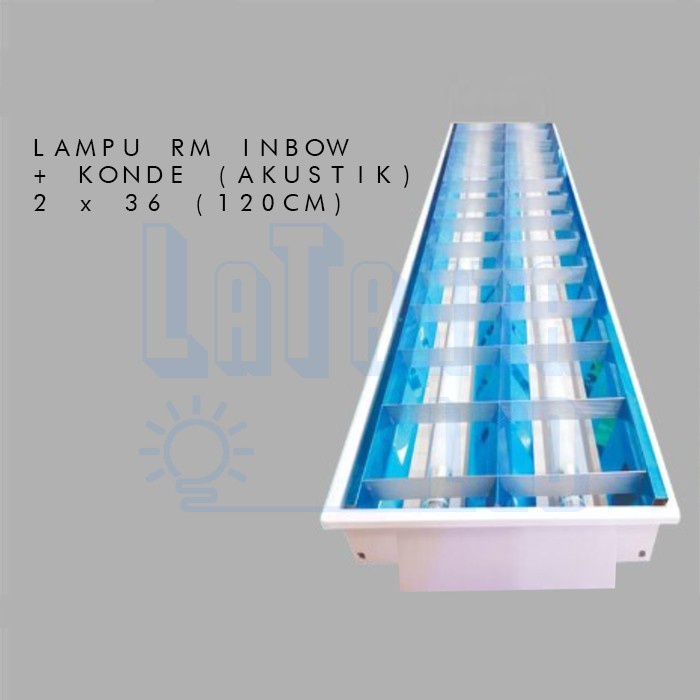 Jual Kap Lampu RM Akustik 2x36W RM Konde 2 x 36w LED 16W 1200mm PHILIPS ...