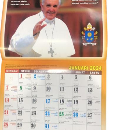 Jual Kalender Liturgi Paus Fransiskus 2024 | Shopee Indonesia