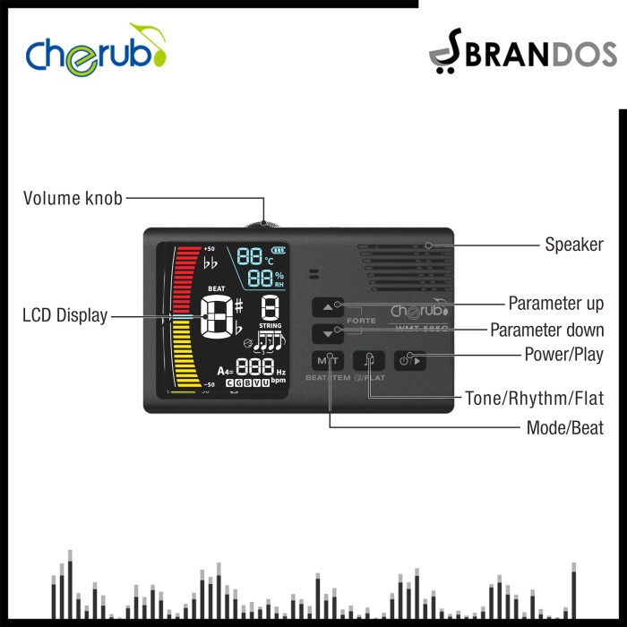 Jual Metronome - 5 In 1 Metronome Tuner Tone Generator Thermometer ...