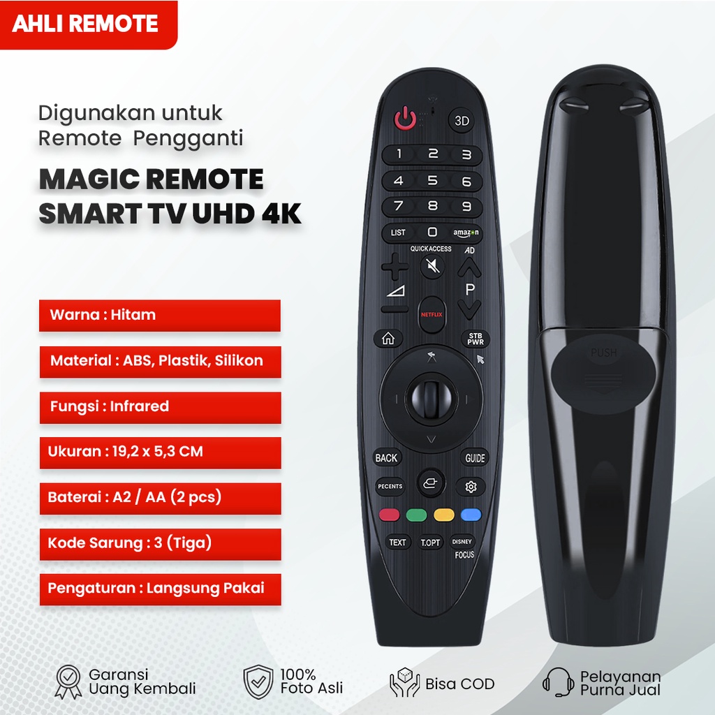 Jual Magic Remote TV LG UHD 4k Smart TV IR / Remot Smart TV LG Infrared ...