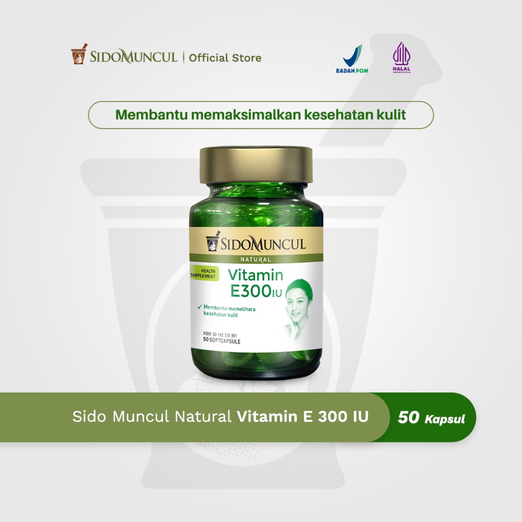 Jual Sido Muncul Natural Vitamin E 300 IU Soft Capsule 50 Kapsul Shopee Indonesia