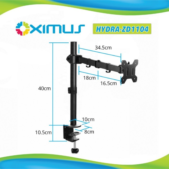 Jual Bracket Monitor Oximus Hydra Zd Single Monitor Lcd Led Jepit