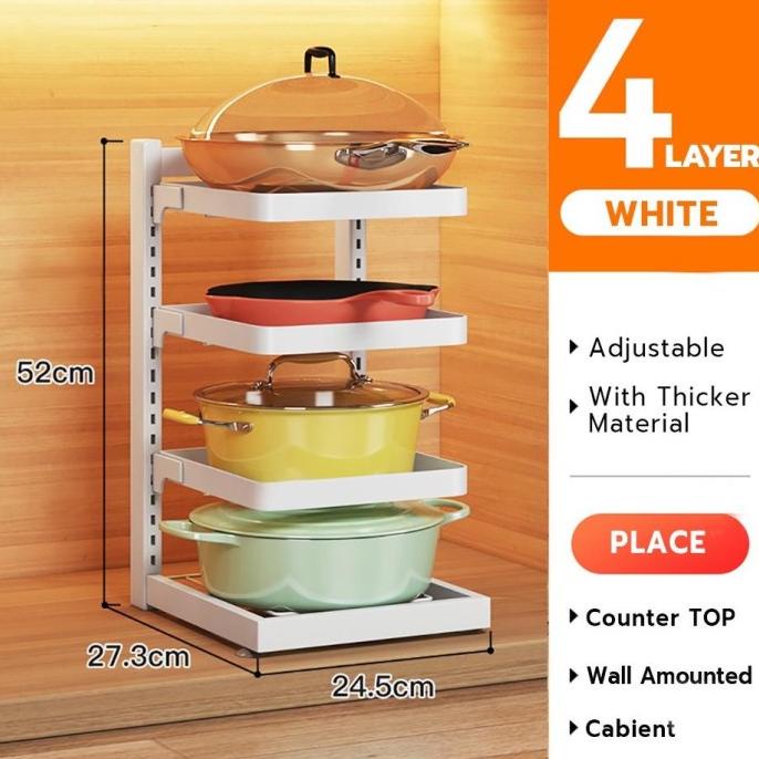 Jual Rak Rak Pot Wastafel Dapur Di Bawah Kabinet Atas Rak Panci Multi ...