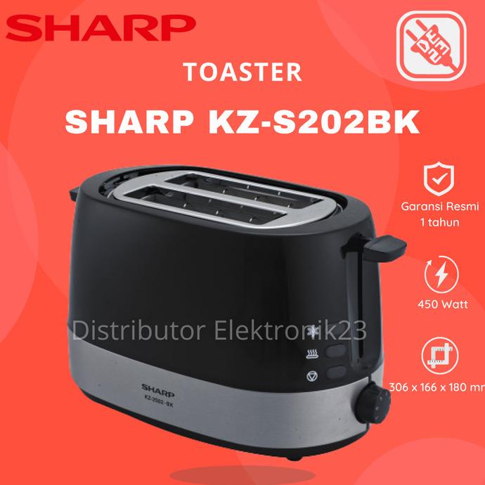 Jual Sharp Toaster Pop Up Low Watt Kz S Pemanggang Roti Bakar Listrik Shopee Indonesia