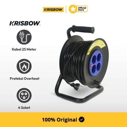 Jual [New] Krisbow Cable Reel Kabel Roll 25 Mtr Berkualitas | Shopee ...
