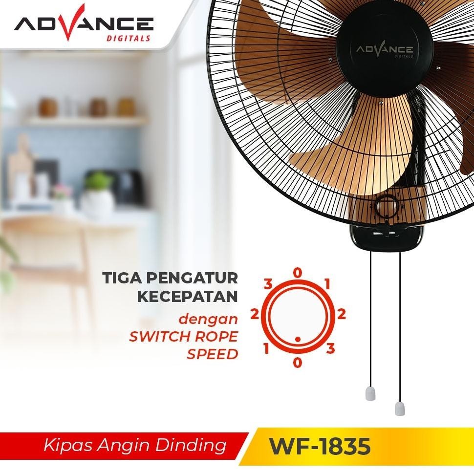 Jual Advance Wf1835 Wf 1835 Kipas Angin Dinding Besi Wall Fan Ukuran Besar 18 Inch 1801s 0912