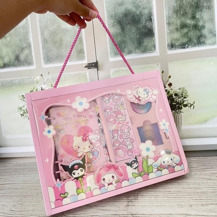 Jual Paket Jurnal Sanrio 7 In 1 Box Mewah Super Lengkap Sticker Tempel ...