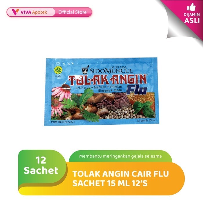 Jual Tolak Angin Cair Flu Sachet 15 ML (12 Sachet) | Shopee Indonesia
