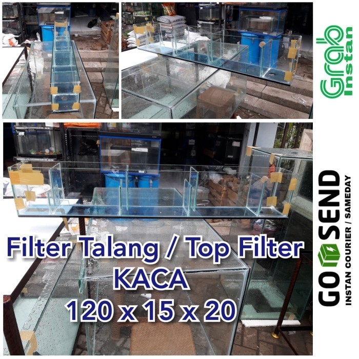 Jual Update!! Filter Talang Kaca Aquarium / Top Filter 120x15x20 ...