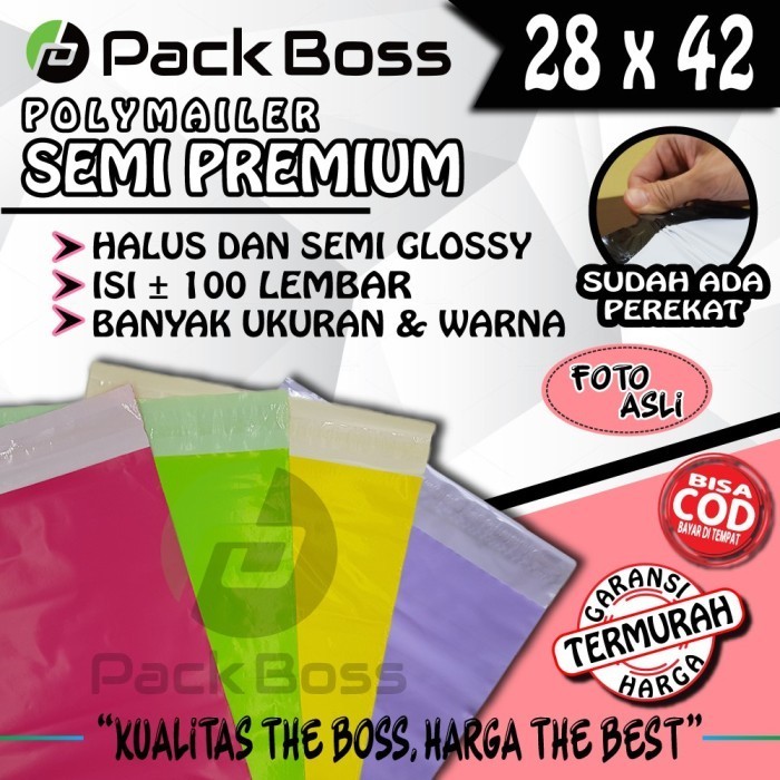 Jual Polymailer Packboss Semi Premium 28x42 Isi 100 Packing Online Termurah Bellvin Store 6507