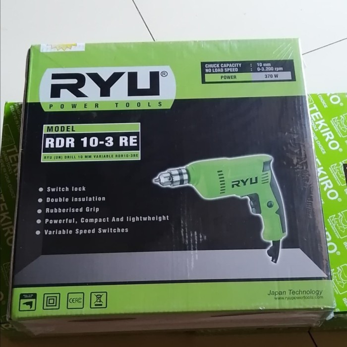 Jual RYU RDR 10-3 Mesin Bor Tangan 10 mm - Hand Drill Tekiro Bor Besi ...