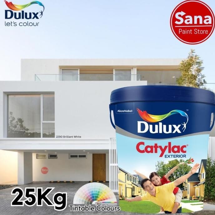 Jual CAT DULUX CATYLAC EXTERIOR PUTIH 888 25 KG | Shopee Indonesia