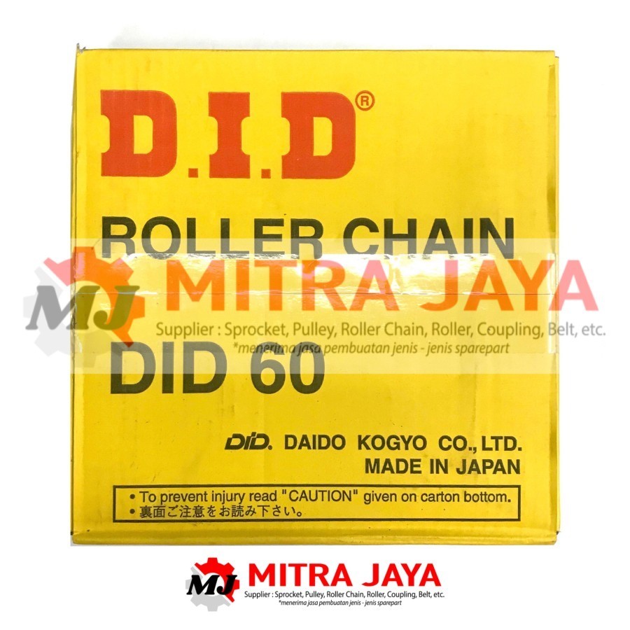 Jual RANTAI SINGLE RS 60 1 DID DAIDO JEPANG RANTE JAPAN DYD ROLLER CHAIN Shopee Indonesia