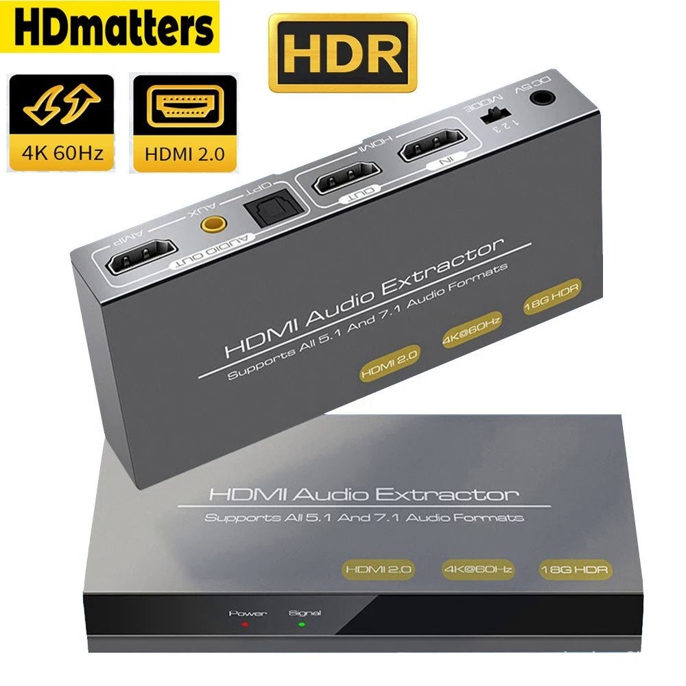 Jual Konverter Pemisah Audio HDMI 4K 60Hz, Ekstraktor Audio 7.1CH HDMI