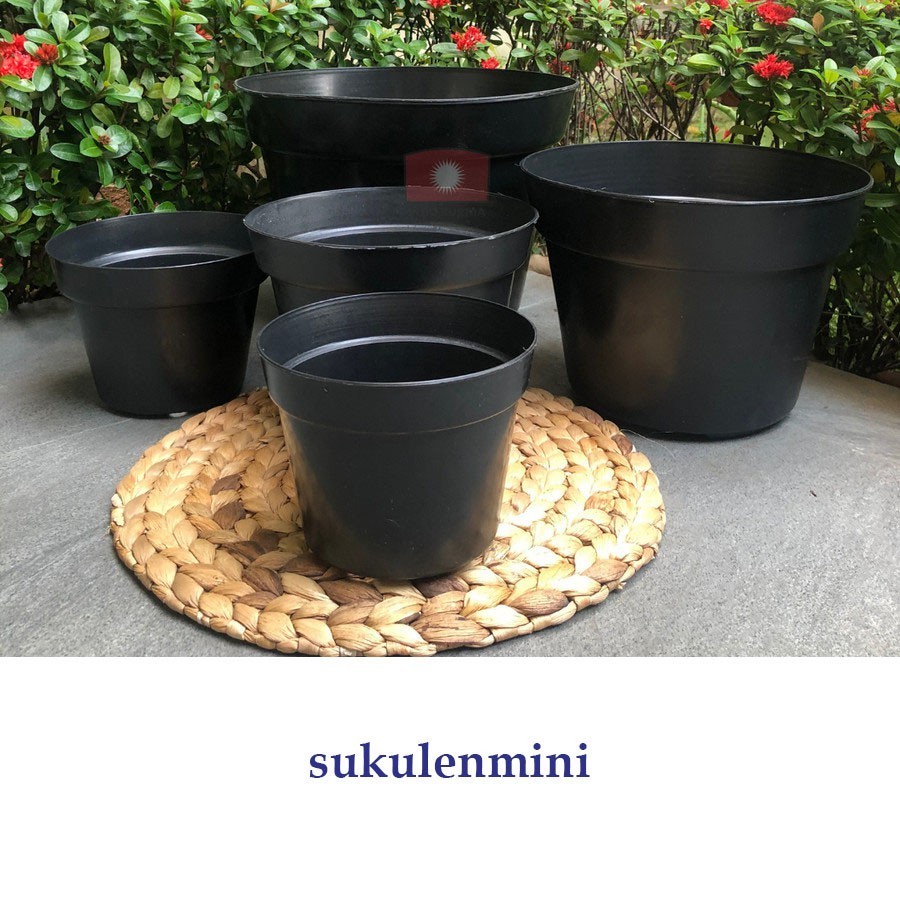 Jual ROCL POT 8cm dan 10cm HITAM | Shopee Indonesia
