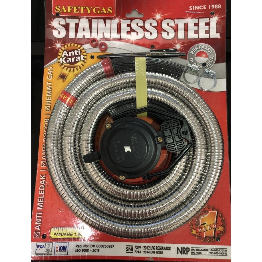 Jual Selang Paket Regulator Gas Lpg Katsura Vklc2 Safety Stainless