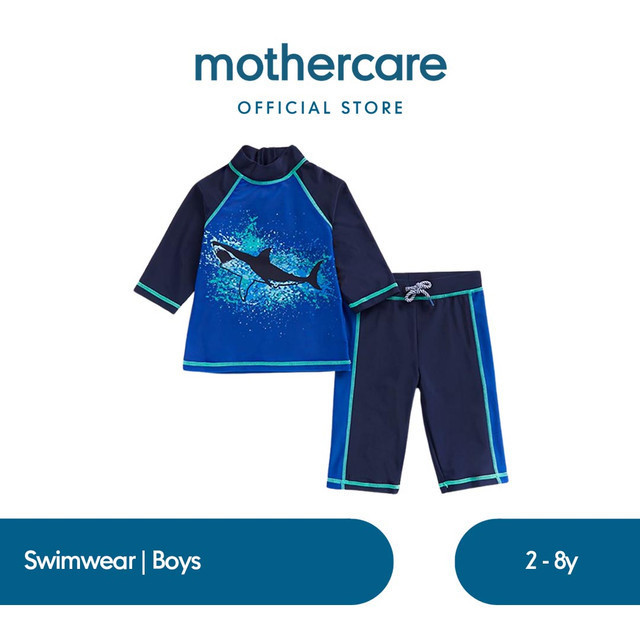 Jual Mothercare Shark Sunsafe Rash Vest and Shorts - Baju Renang Anak ...
