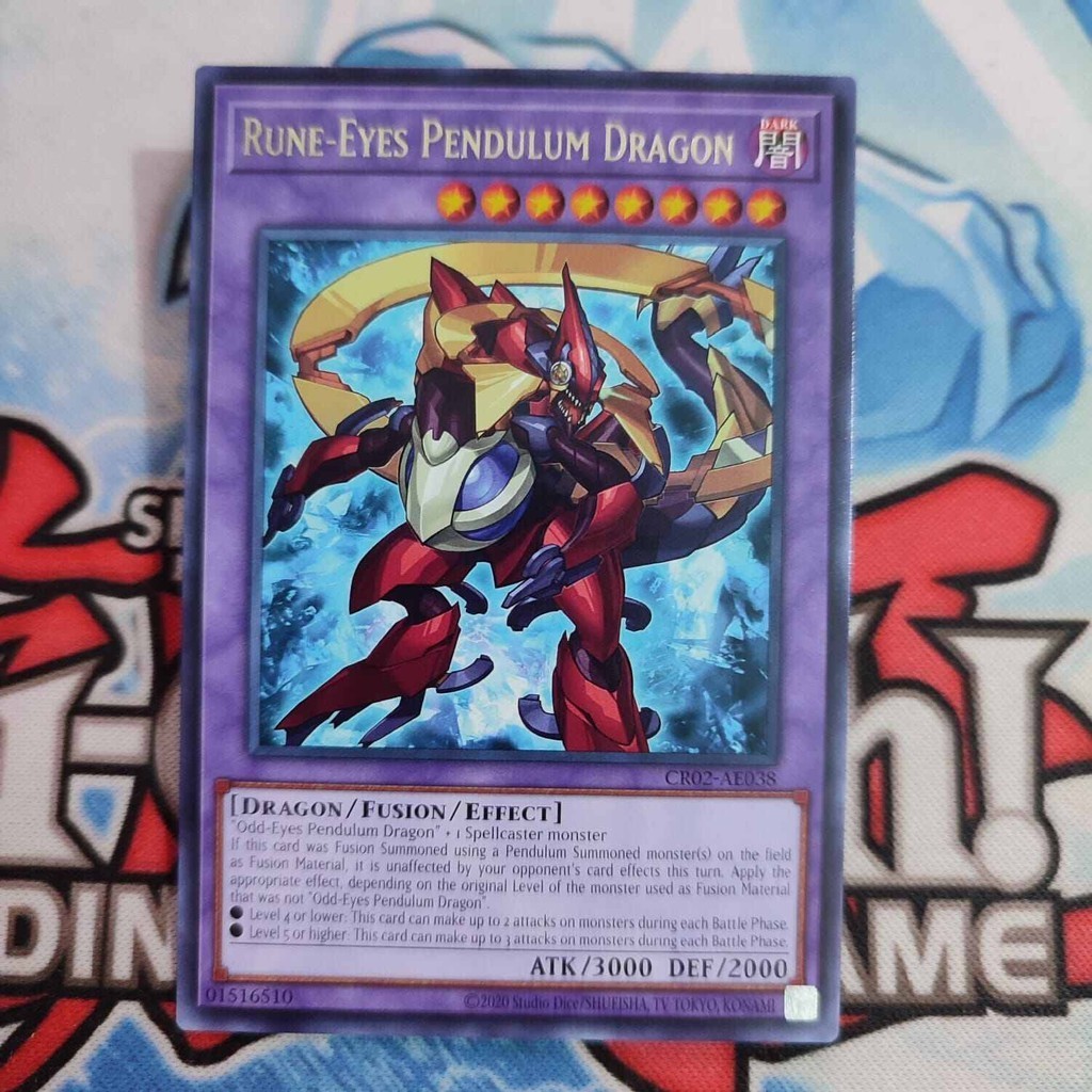 Jual yugioh AE rune eyes pendulum dragon CR02-AE038 R original | Shopee ...