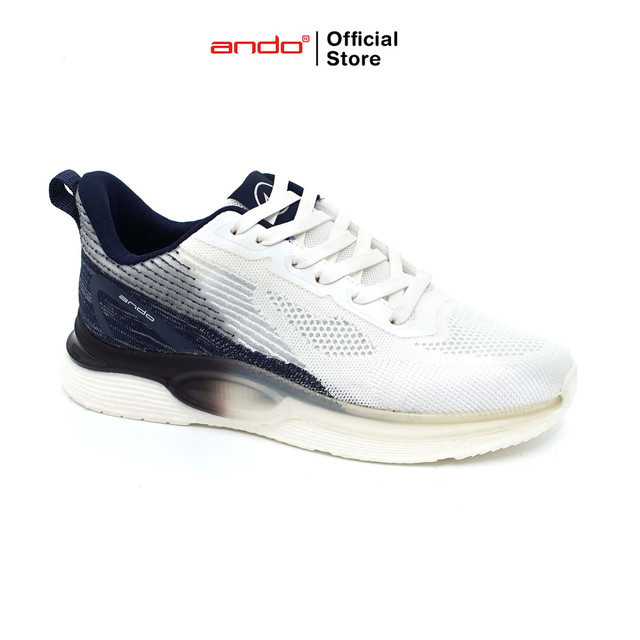Jual Ando Official Sepatu Sneakers G-Class Pria Dewasa - Putih/Navy ...