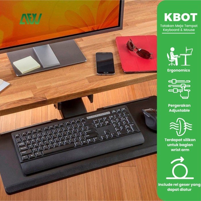 Jual NEW!!! KBOT Rel Keyboard Tray Rak Tatakan Meja Laci Tempat ...