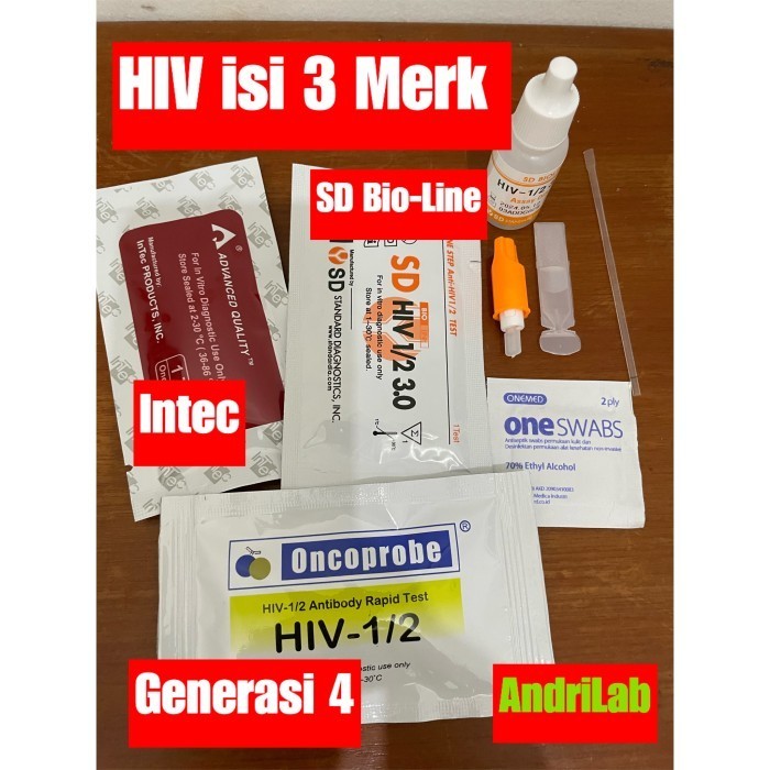 Jual Tes Hiv Oncoprobe Generasi 4 Dan Hiv Intec Isi 2 Pcs Shopee
