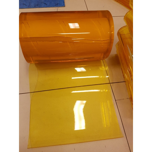 Jual [AN] PVC Curtain Orange Kuning BERGARANSI | Shopee Indonesia