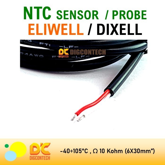 Jual READY Probe Sensor NTC Eliwell Dixell 10K ohm 1.5m cap stainless