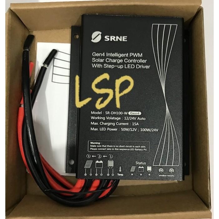 Jual Srne Solar Charge Controller All In One 15A Sr-Dh100 Auto 12V/24V ...