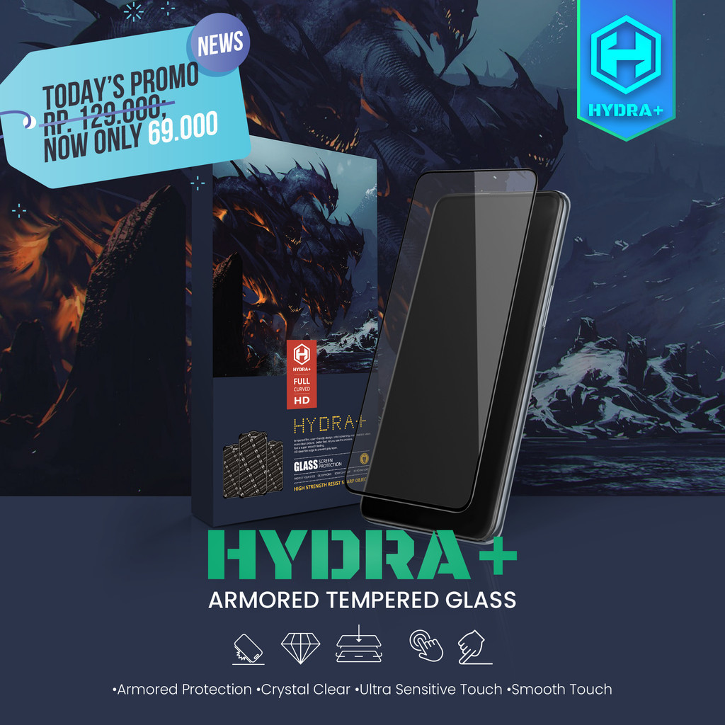 Jual Samsung A55 5G - HYDRA+ Armored Tempered Glass - Anti Gores - TG ...