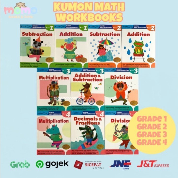 Jual Kumon Math Workok Grade 1 2 3 4 Buku Matematika Berhitung Anak ...