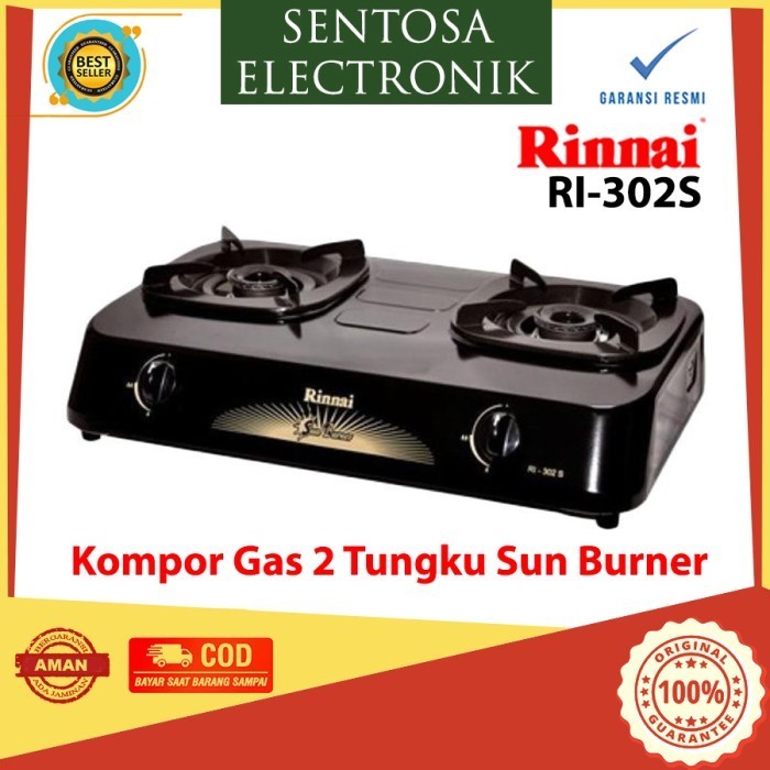 Jual Rinnai Ri 302s Kompor Gas 2 Tungku Sun Burner Ukuran Mini