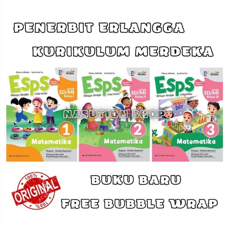 Jual Buku Esps Matematika Kelas 1 2 3 Sdmi Erlangga Kurikulum Merdeka Original Kurmer Km 6156