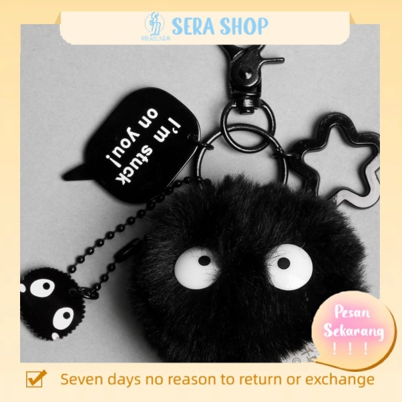 Jual gantungan kunci boneka bulu gantungan tas kunci tas belanja