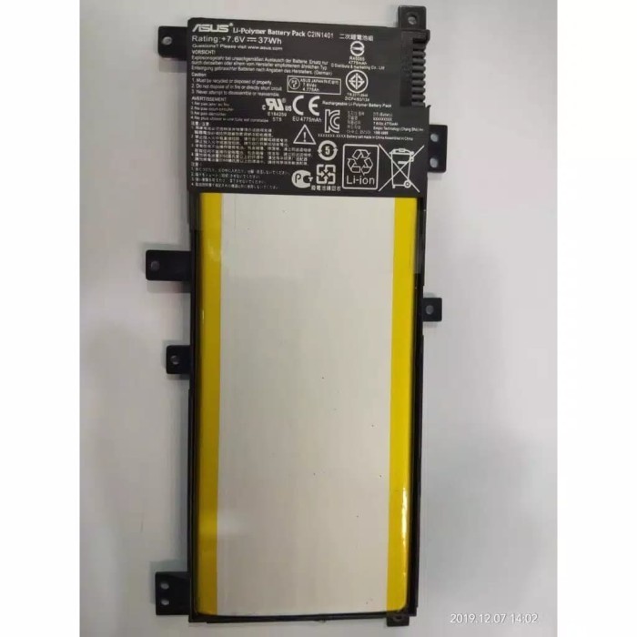Jual Original Baterai Laptop Asus C21N1401 A455L A455LN A455LF X455 ...