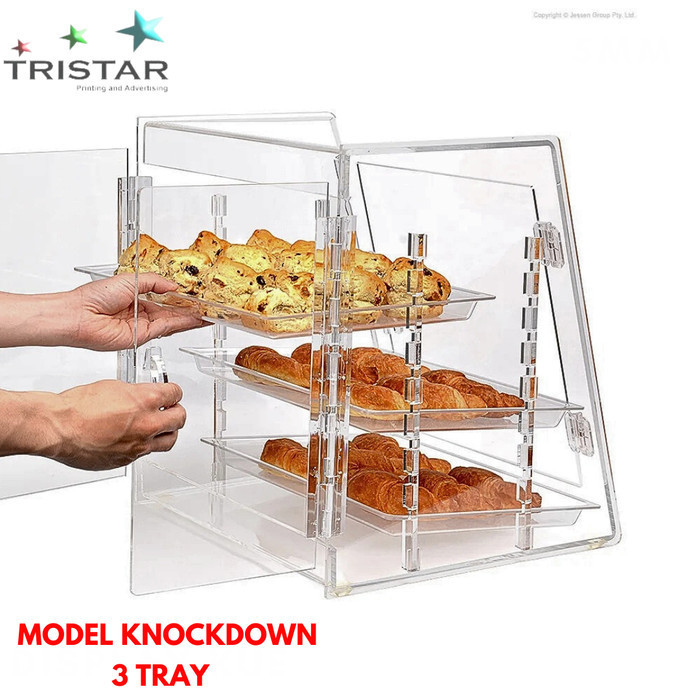 Jual NEW ACRYLIC DISPLAY KUE + TUTUP DI BELAKANG QUALITY ORIGINAL ...